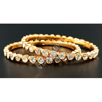 Big White AD Stone Bangles (Size:2-6)