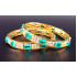 Big Turquoise Blue White AD Stone Bangles (size 2-6)