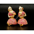 Dancing Girl Butta Bomma Ruby AD Earrings