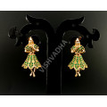 Dancing Girl Green AD Earrings