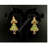 Dancing Girl Green AD Earrings