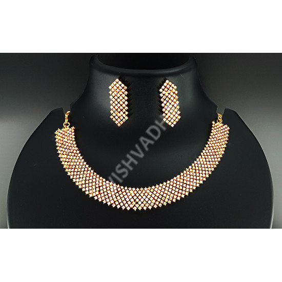 Crystal Gold Choker Set