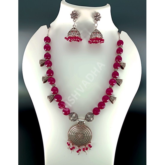 Meroon Agade Beads Silver Antique Hand made