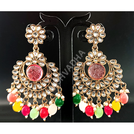 Party Wear Designer Style Antique Necklace Set Multi Colour