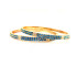 Golden Microplated High Quality Blue White AD stones Bangles (Size 2-6)