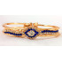 Golden Microplated Admiral Blue AD Stones Bracelet
