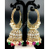 Antique Multi Colour Full Stones Designer Party Wear Large Jhumka Earring