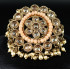 Beautiful Stunning Party / Ethnic Designer Antique Clustered Pearl Mirror and Rose Beads Big  Finger Ring