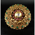 Designer Ethnic Wear High Gold Polish Beautiful Ruby Green Big Ring