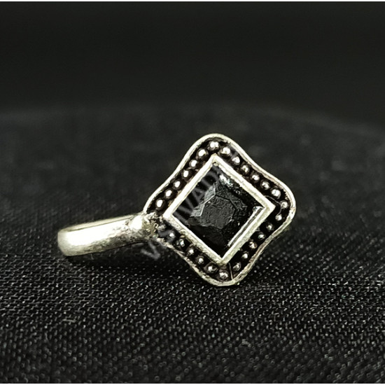 Oxidized Silver Black  Square Design Party Wear Nose Pin