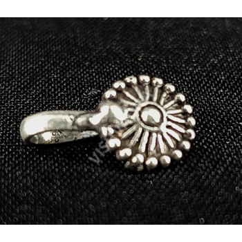 Oxidized Silver Designer Party Wear Nose Pin