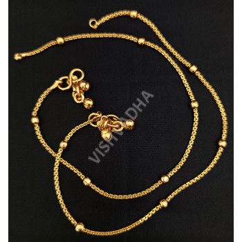 Party  Wear High Gold Antique Payal / Golusu / Anklets ( Suitable for both 9  and 10 Inch )