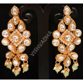 Celebrity / Bridal / Party Wear Exquisite Kundan Full Work Designer Choker with Clustered Pearl Green Necklace