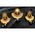 Temple Jewellery High Gold Plated Coins of Godess Lakshmi Pendant and Earrings