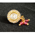Party Wear Ethnic Wear Beautiful Ruby Kundan Jewellery with White Stone Nose pin