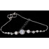 Stunning White Rodium Sparkling CZ AD Bracelet with Pearl