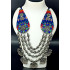 Designer Festive Wear Extremely Beautiful Blue Heavy and Long Oxidized Necklace with Big Beads 4 Layers