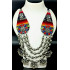 Designer Festive Wear Extremely Beautiful Ruby Blue Heavy and Long Oxidized Necklace with Big Beads 4 Layers