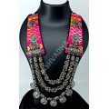 Designer Festive Wear Extremely Beautiful Pink Heavy and Long Oxidized Necklace with Big Beads 3 Layers