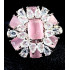 Party Ethnic Wear Silver Plated AD Zircon Stones Glittering Elegant Medium Size Baby Pink Finger Ring