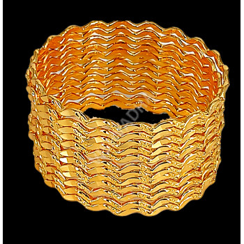 Supreme Quality Guaranteed Micro Gold Polish Dozen Bangle 12 Nos