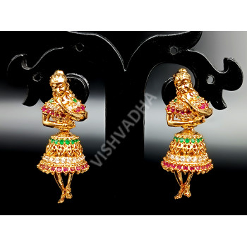 Beautiful Dancing Jimiki Multi Colour White Dark Ruby Green Sparkling Stones