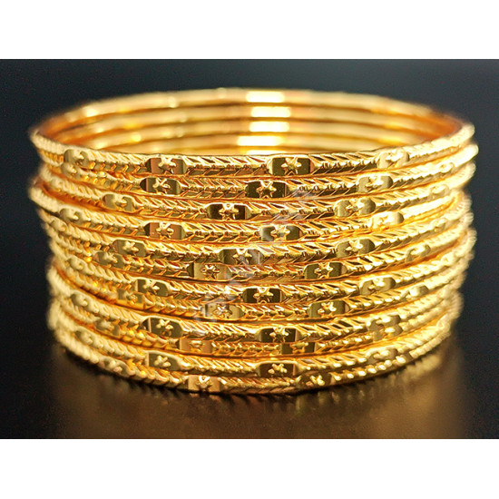 New Model Guaranteed Polish Dozen Bangle Star Pattern Arrow Design