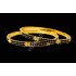 Black Glittering Fitting Stones Premium Gold Polish Bangles