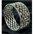 Princess Bangle Supreme Quality Silver Polish with Sparkling White Stones