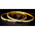 Pure White Glittering Fitting Stones Premium Gold Polish Bangles