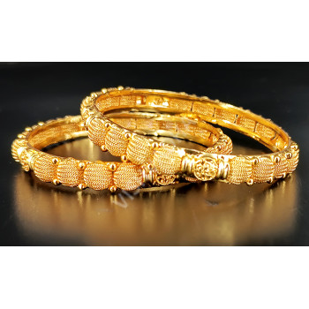 New Model Round Pattern Netted Bangle ( Size 2-6)