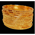 New Model Guaranteed Polish Shining Dozen Bangle Flower Design ( Size 2-4)
