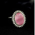Exquisite Glittering Rodium Stones Baby Pink Finger Ring